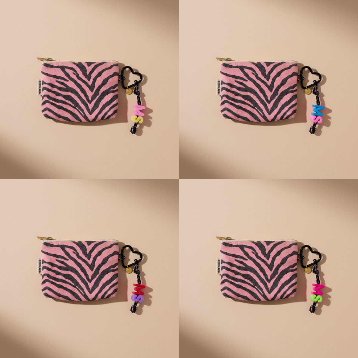 Trousse Zèbre Rose - Marie Starek x Rose in April