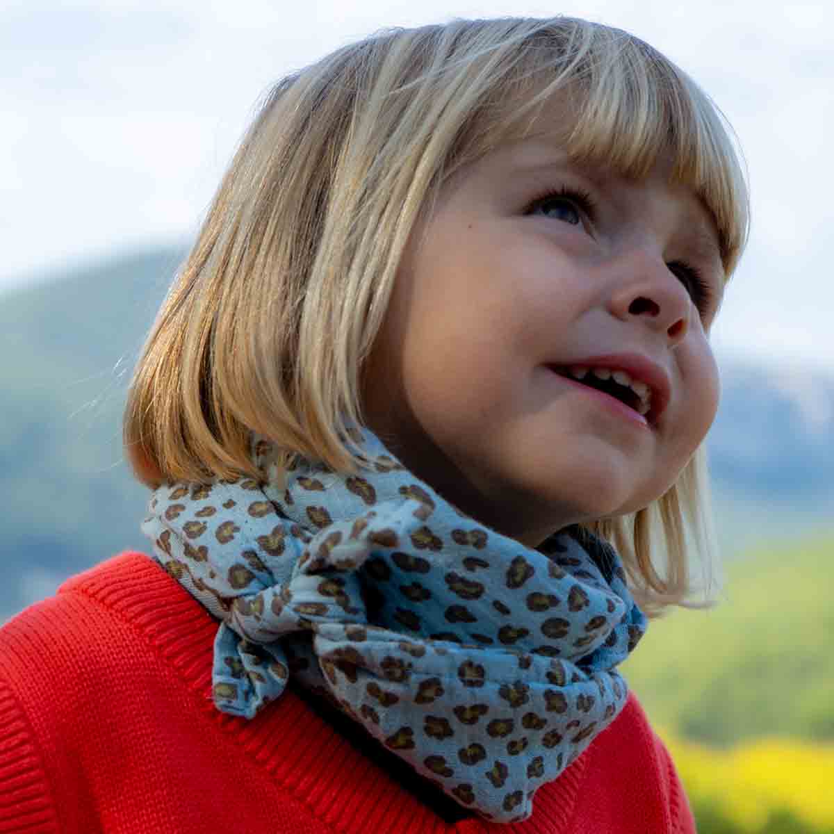 Lange - Bianca Mini Léopard Blue sky