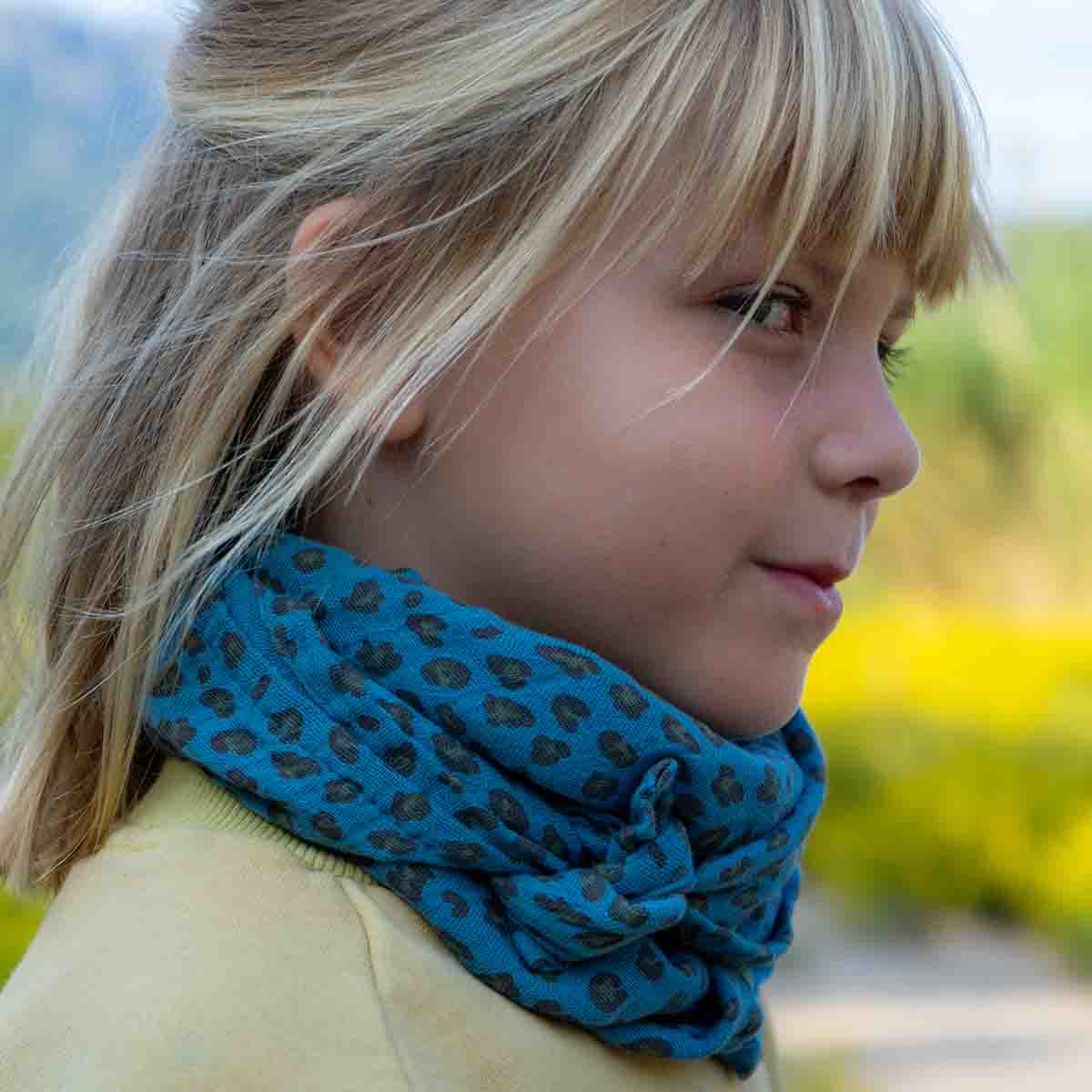 Swaddle - Bianca Mini Leopard Blue jean