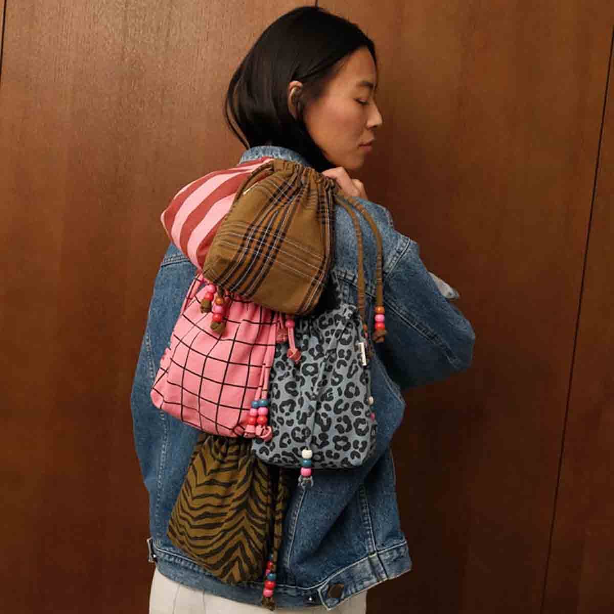 Mini sac - Billie School Check Funky pink