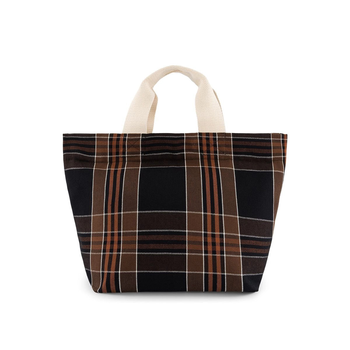 Mini tote bag - Tina Black tartan