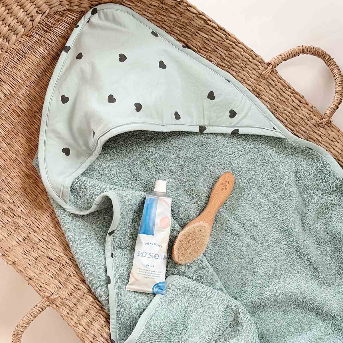 Bath cape - Colette Cœur Blue spray