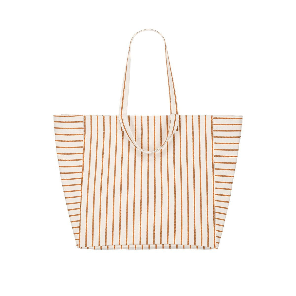 Tote bag - Elisa Pecan / Greige Tennis Stripes
