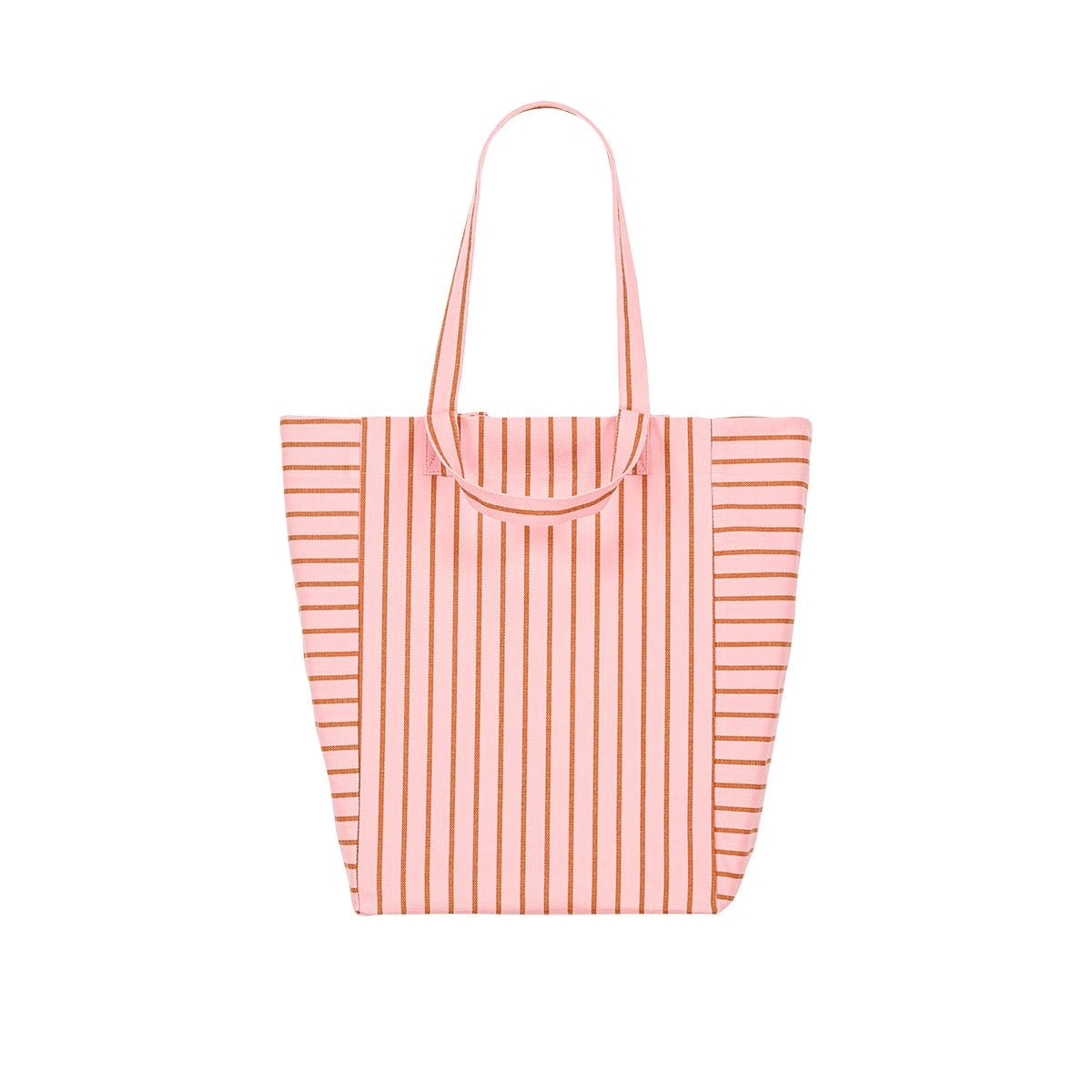 Tote bag - Elisabeth Pecan / Strawberry Tennis Stripes