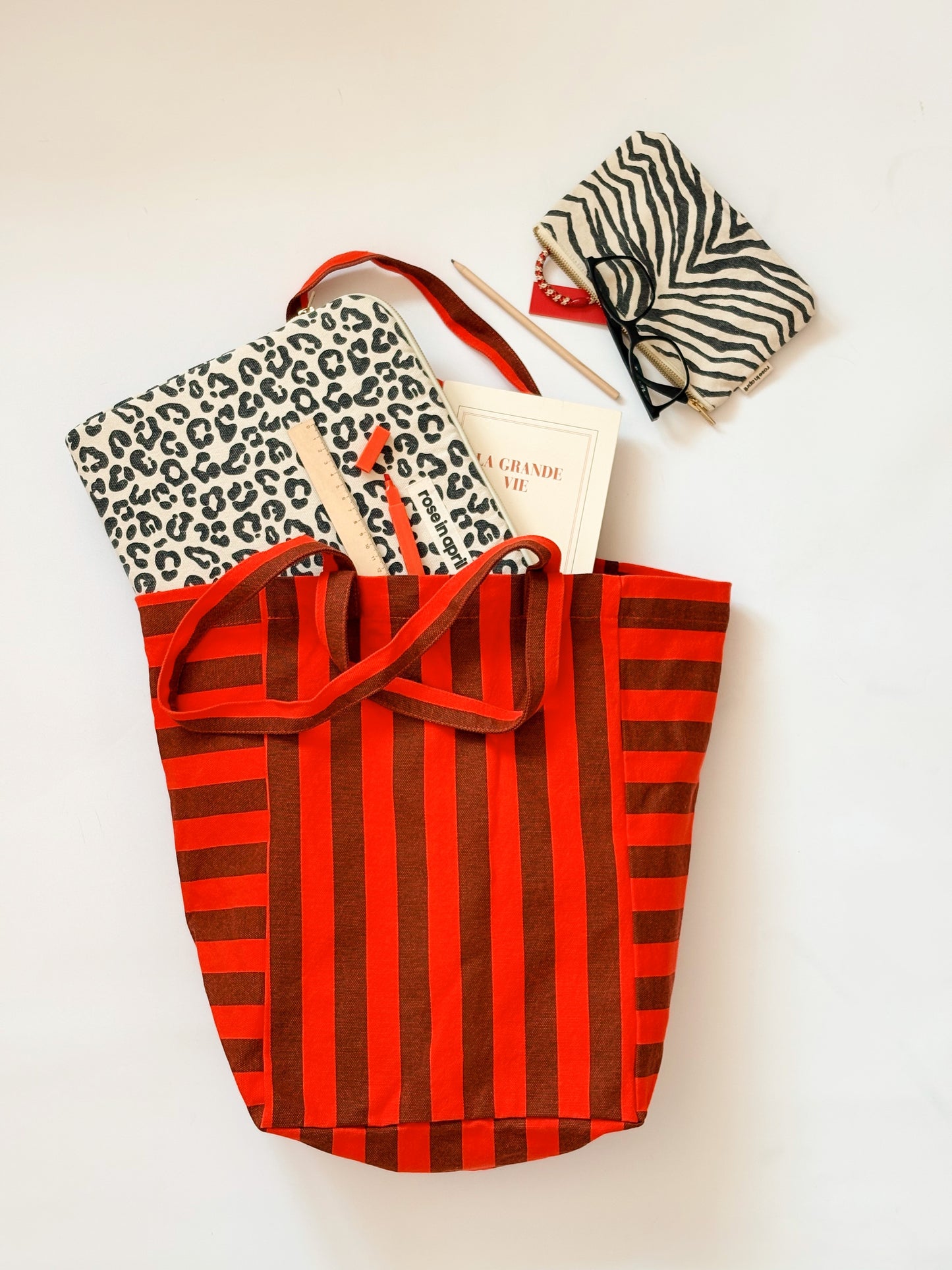 Tote bag - Elisabeth Brown / Tomato Stripes