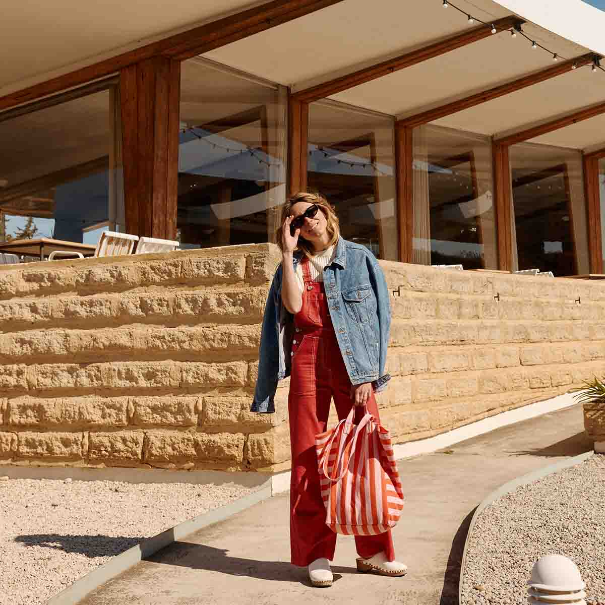 Tote bag - Elisabeth Candy pink / Red Stripes