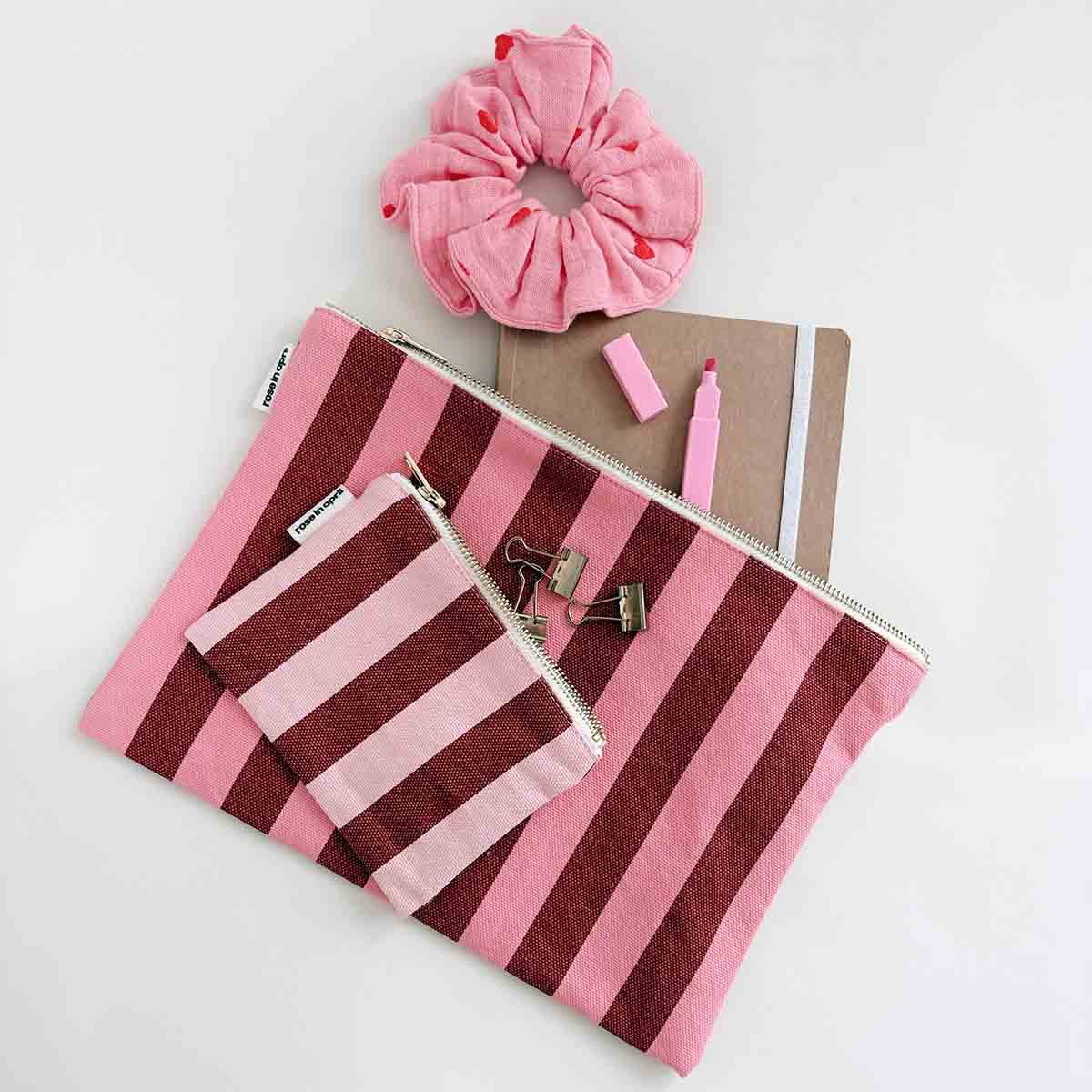 Pochette - Lili Rayures Brick / Pink
