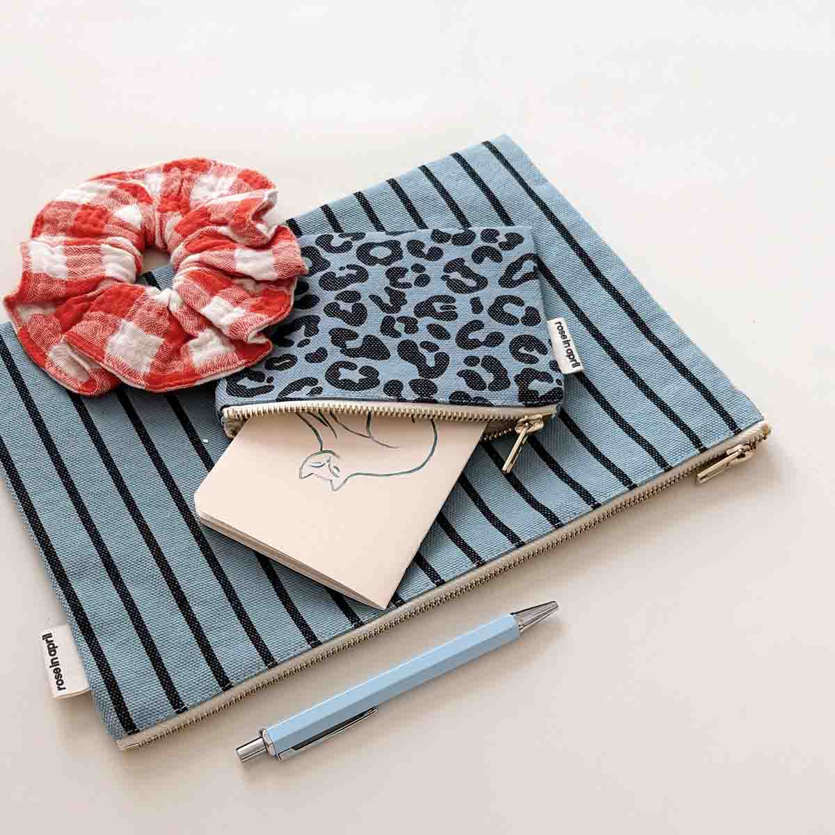 Pochette - Lili Rayures Tennis Blue sky