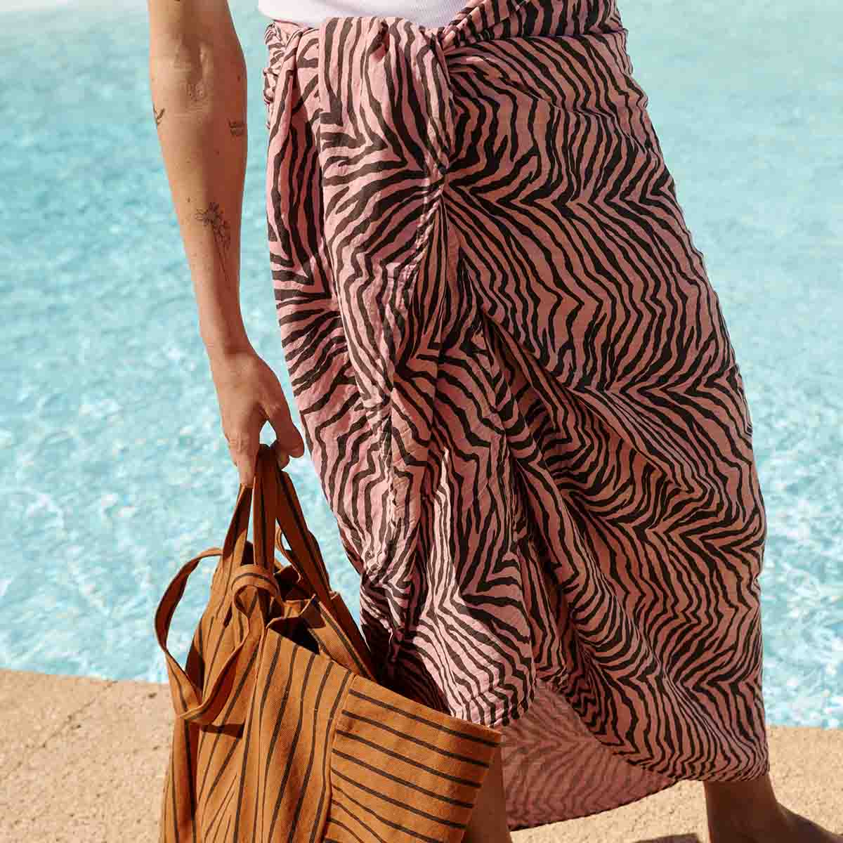 Tote bag - Elisa Ginger Tennis Stripes