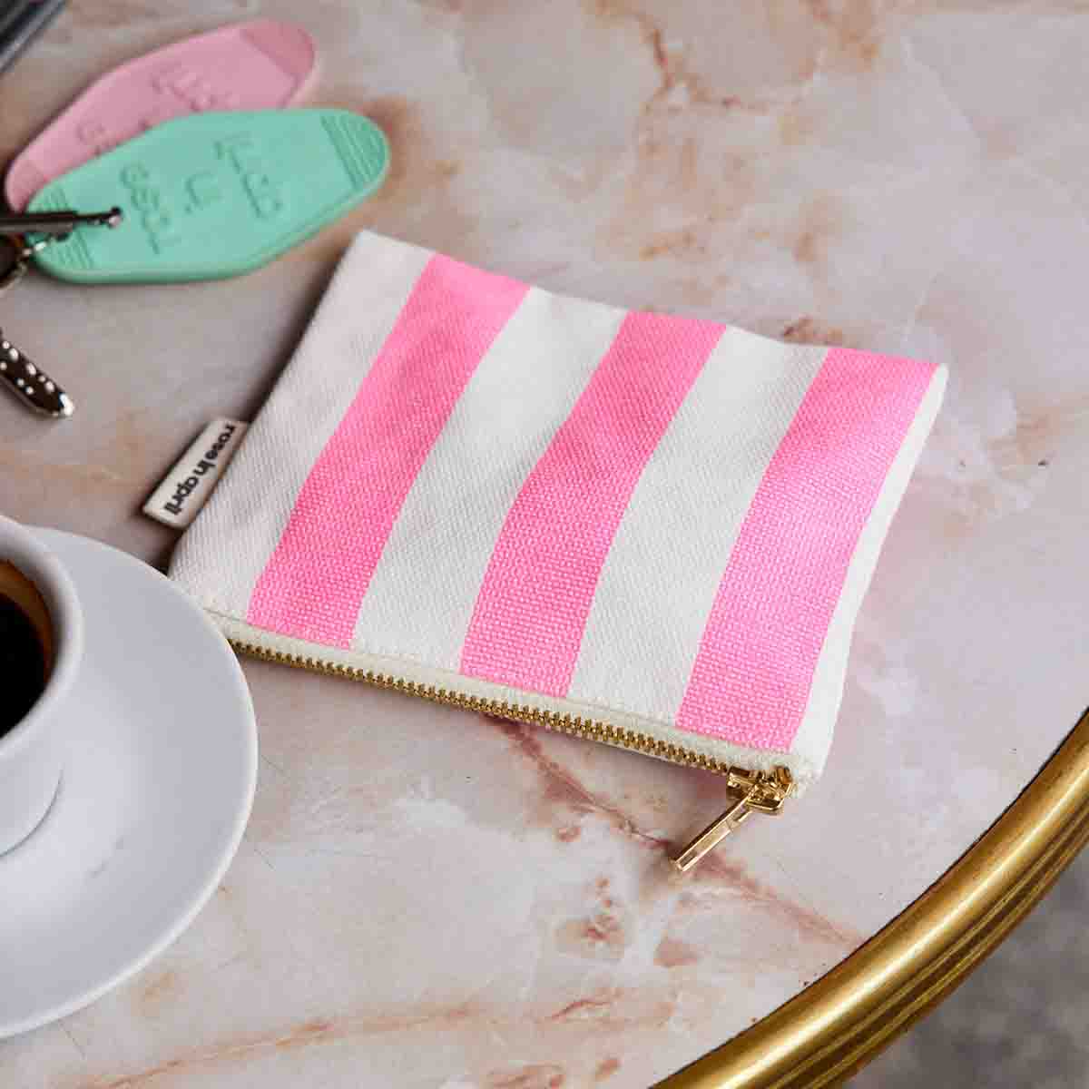 Purse - Marie Neon pink Stripes
