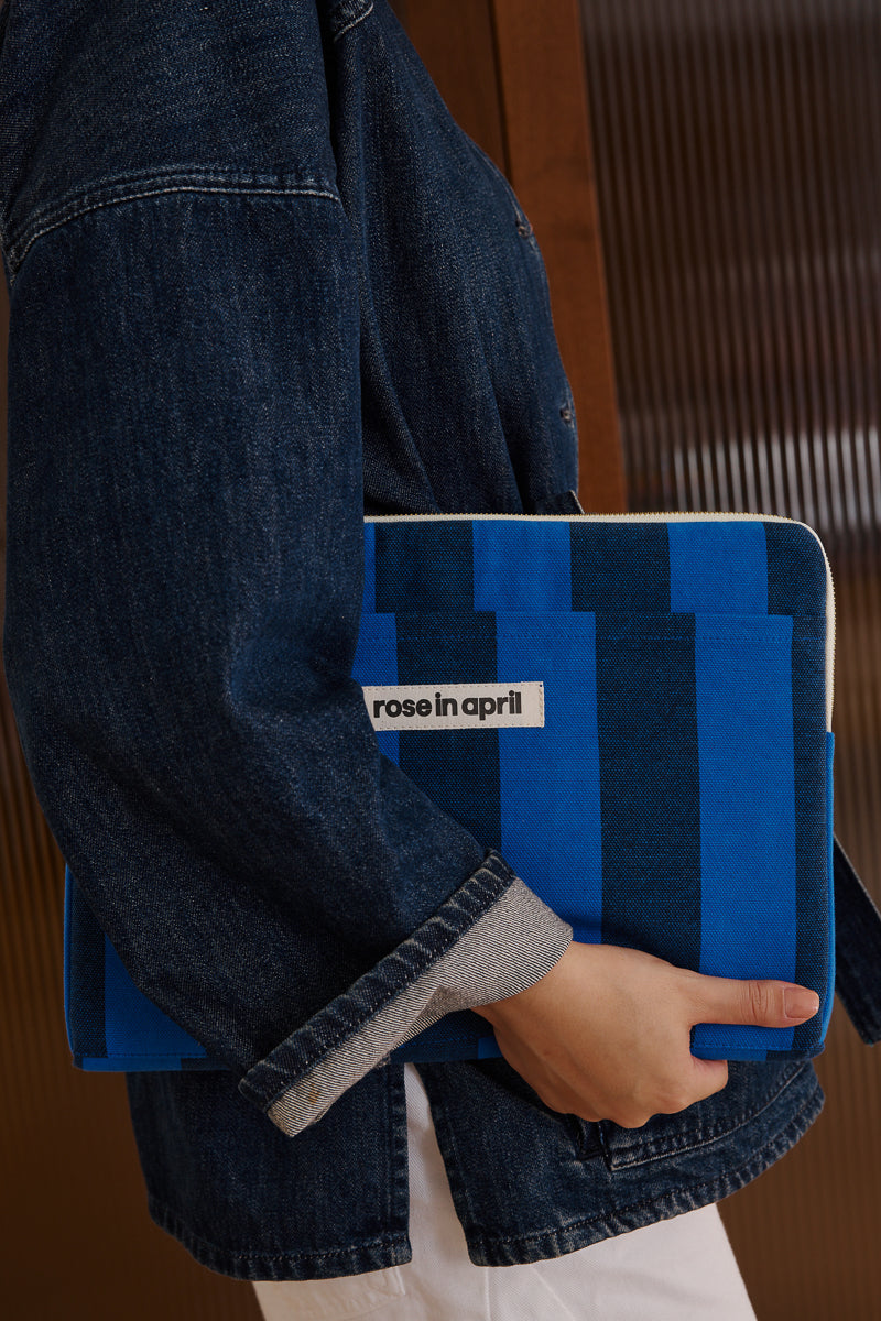 Laptop sleeve 13&14" - Octave Big stripes Night / Blue