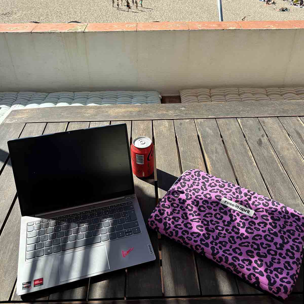 Housse d'ordinateur 13&14" - Octave Graou Orchidée