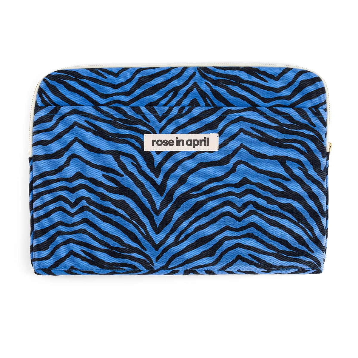 Housse étanche Pour Ordinateur Portable 16" - Motif Fleurs Bleues, Protection Anti-chocs