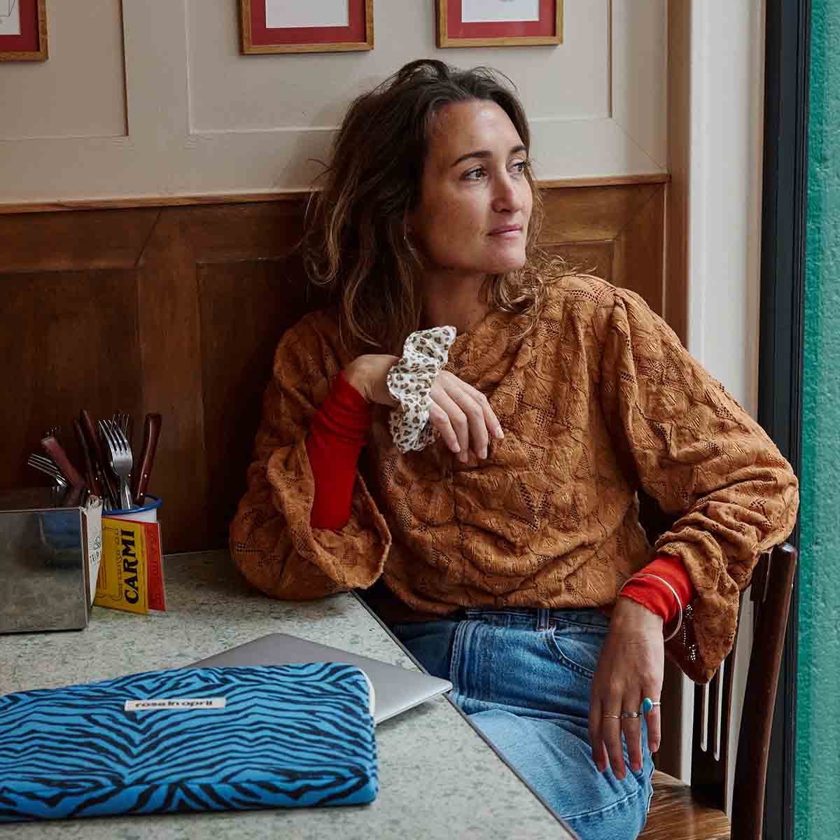 Housse d'ordinateur 13&14" - Octave Zebrou Bleu grec