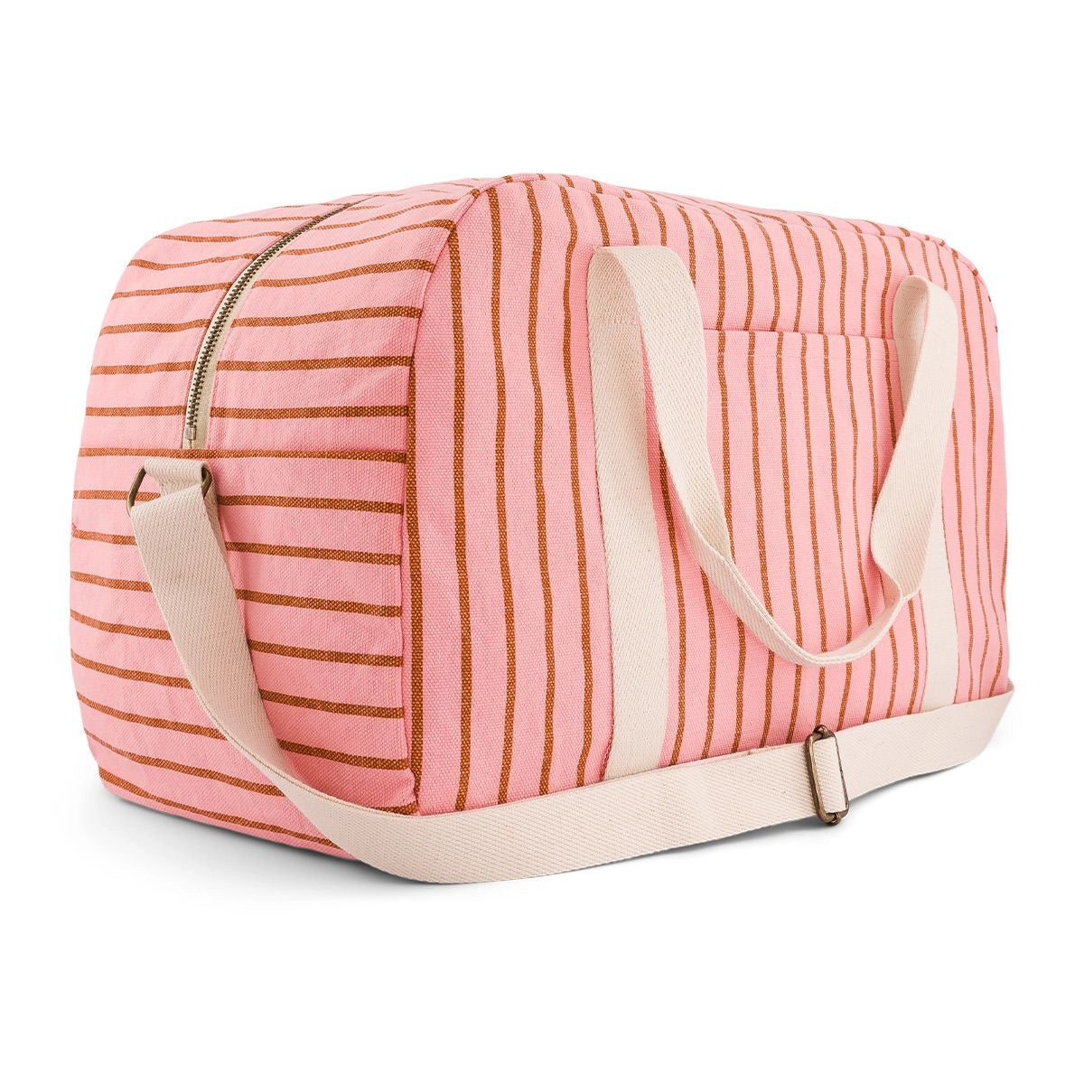 Diaper bag - Raphael Tennis stripes Pecan / Strawberry