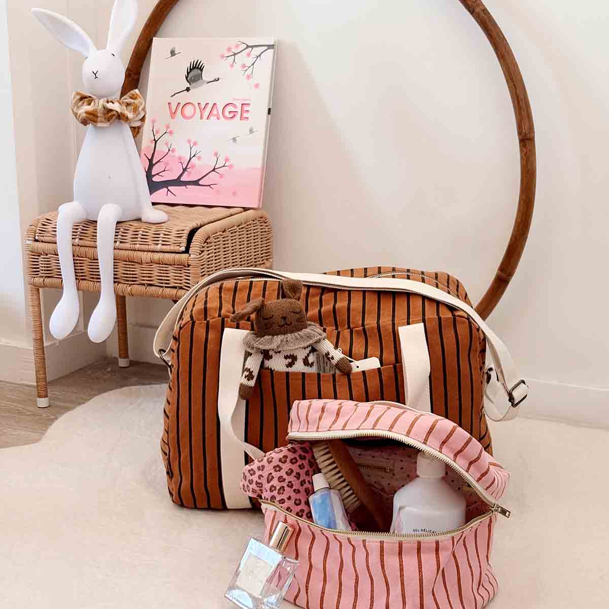 Vanity - Oona Rayures Tennis Pecan / Strawberry