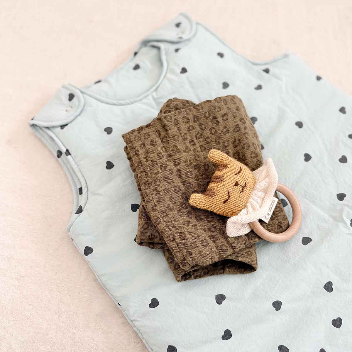 Sleeping bag - Sarah Heart Blue spray