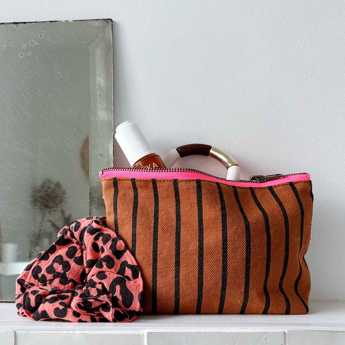 Trousse - Sofia Rayures Tennis Ginger