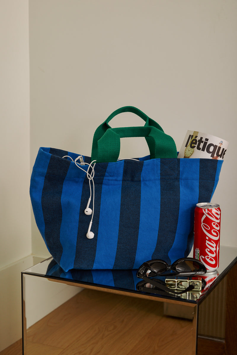 Cabas - Tina Big rayures Night / Blue