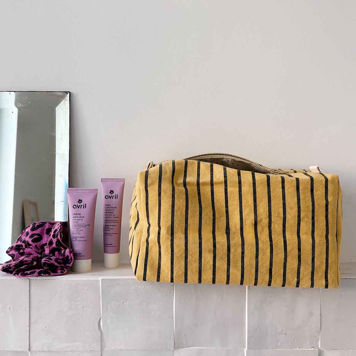 Trousse de toilette - Vic Rayures Tennis Bambou