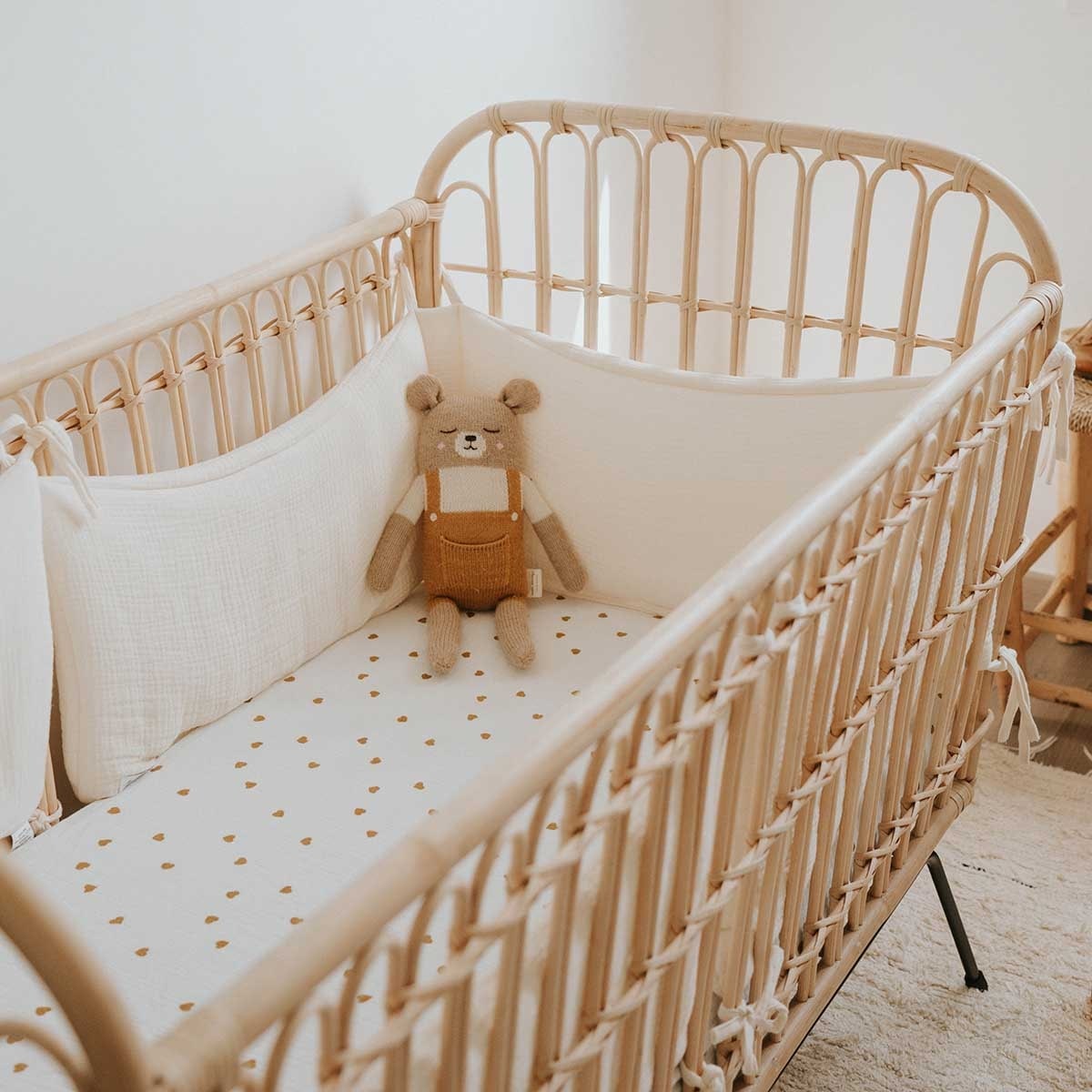 Fitted sheet - Olivia Coeur Mustard