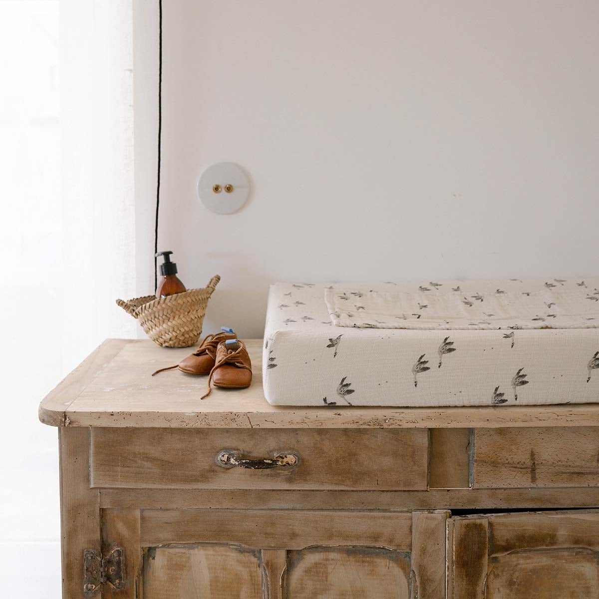 Housse de matelas à langer - Fanny Oie Naturel