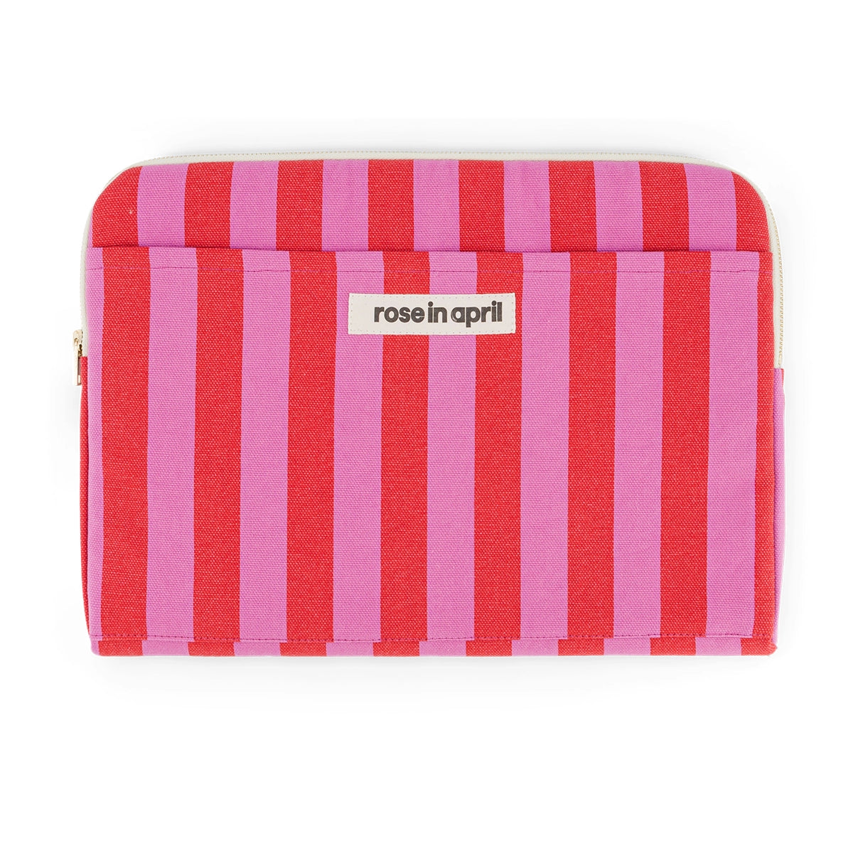Housse ordinateur Octave Rayures Orchidée / Rouge | Accessoires I Rose in April