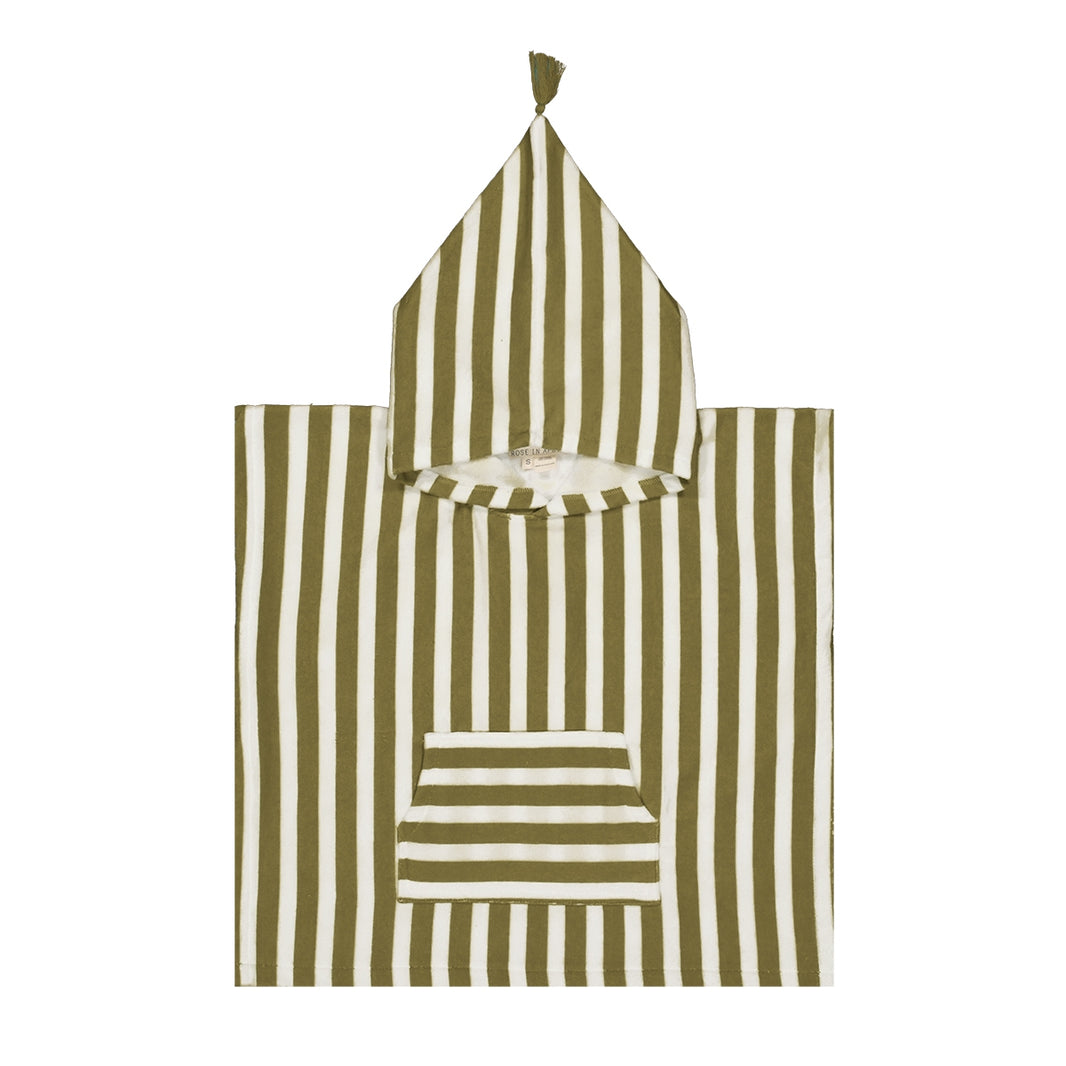 Bath poncho - Suzon Khaki stripes