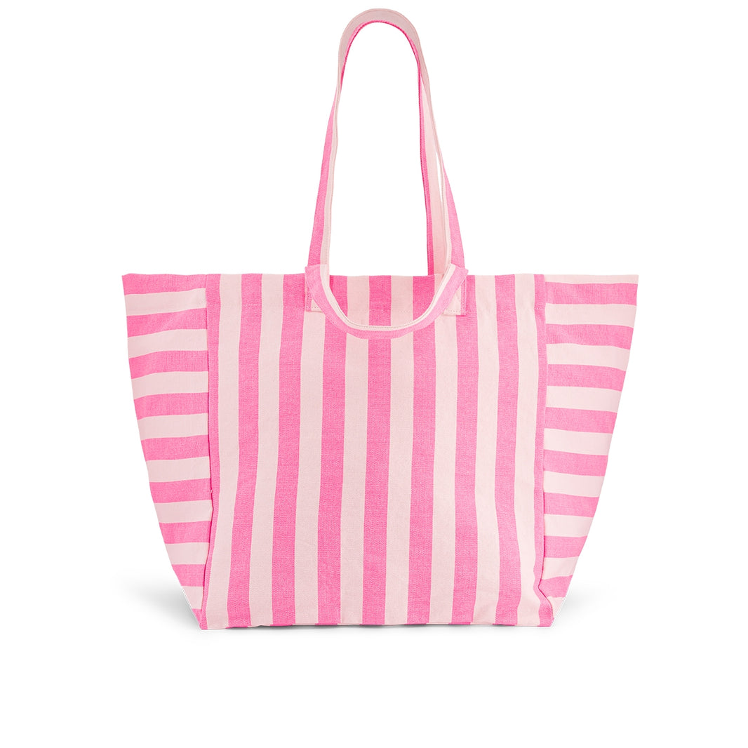 Tote bag - Elisa Neon pink Stripes