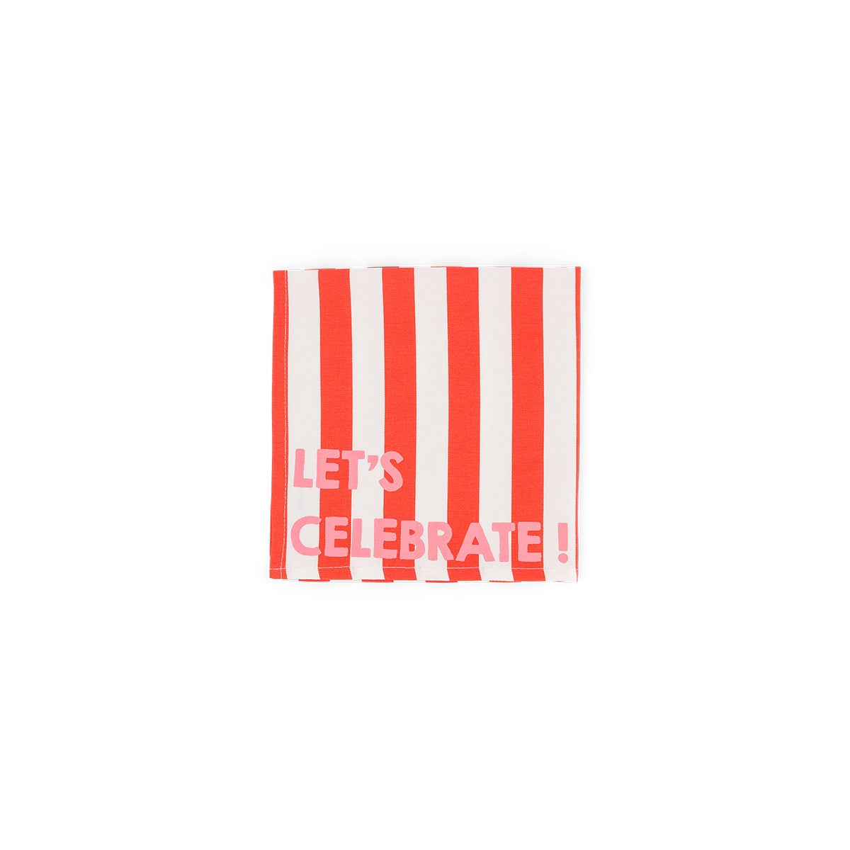 Pack of 2 napkins - Josephine Stripes Red Let's celebrate !