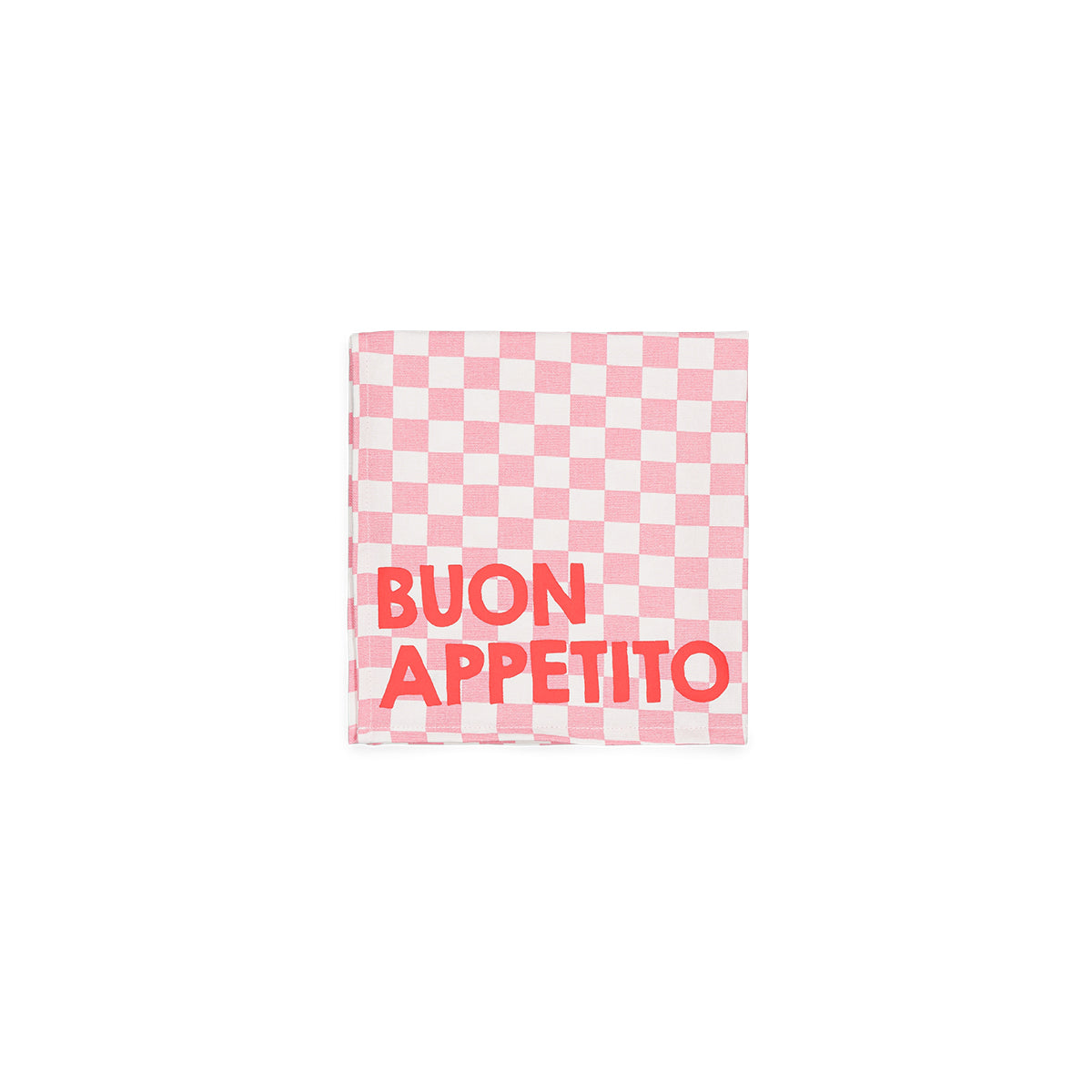 Pack of 2 napkins - Josephine Checkerboard Strawberry Buon appetito