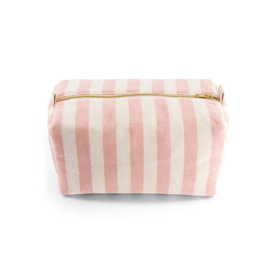 Wash bag - Vic Light pink Stripes terry