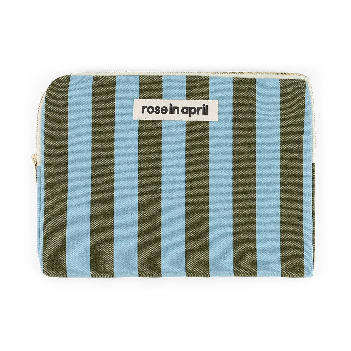 Housse d'iPad - Anouk Rayures Olive / Bleu
