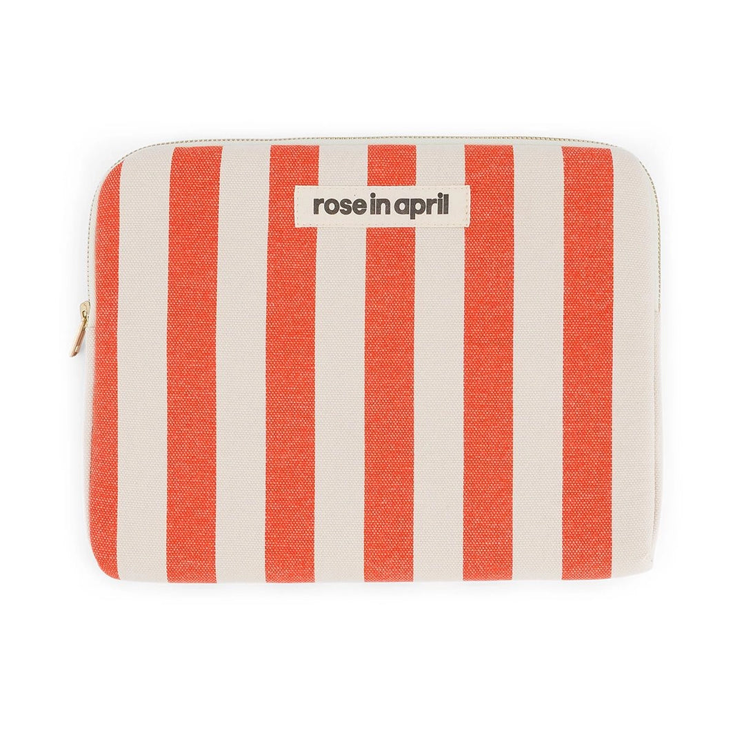 Housse d'iPad - Anouk Rayures Greige / Tomato