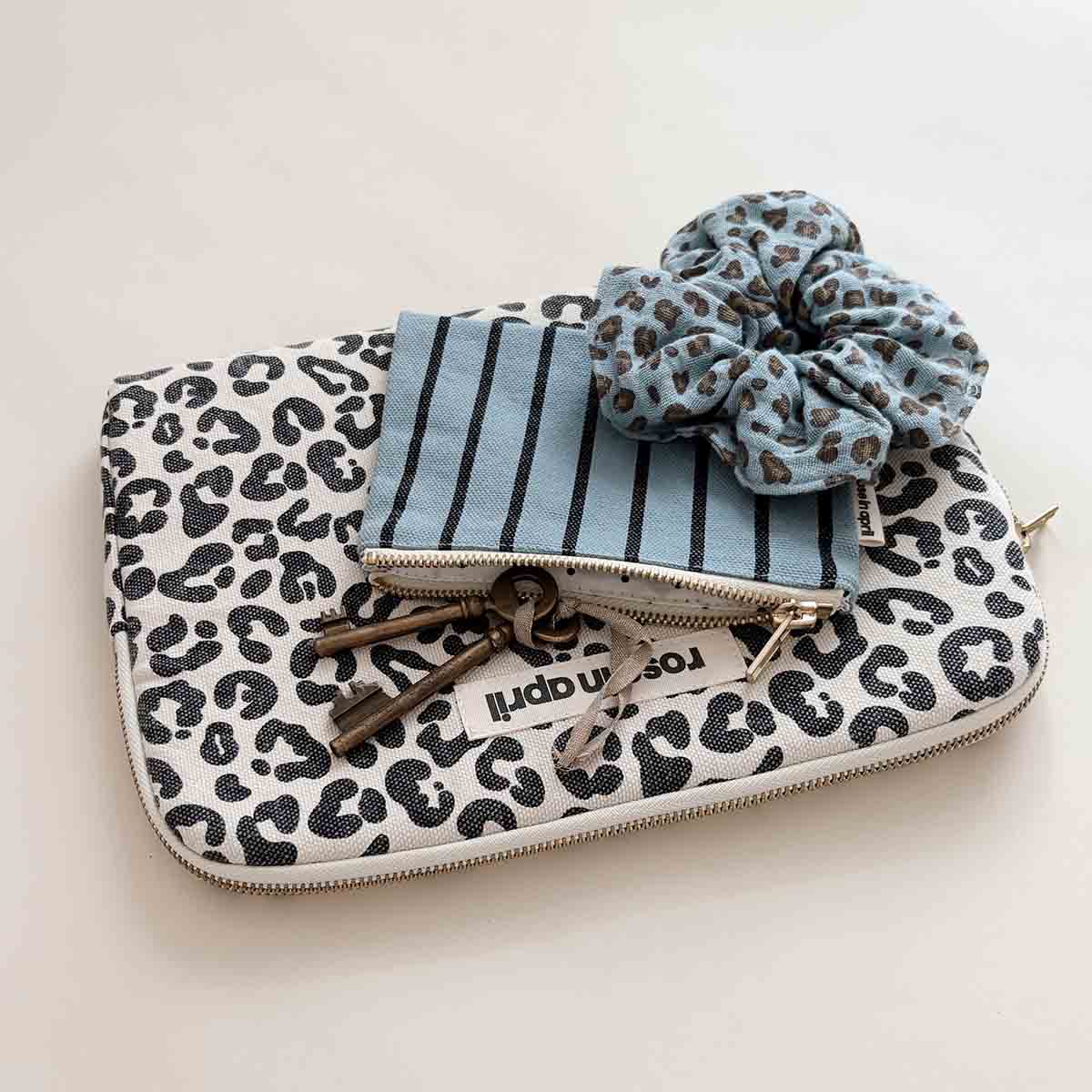 Porte-monnaie - Marie Rayures Tennis Blue sky