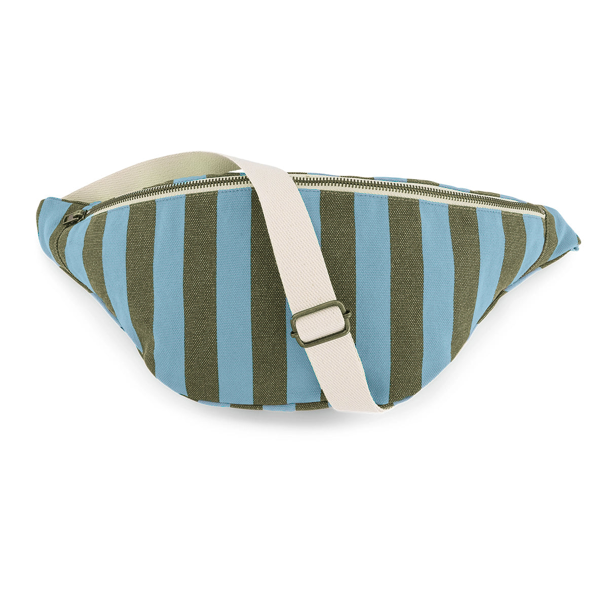 Bum bag - Olive / Blue Stripes