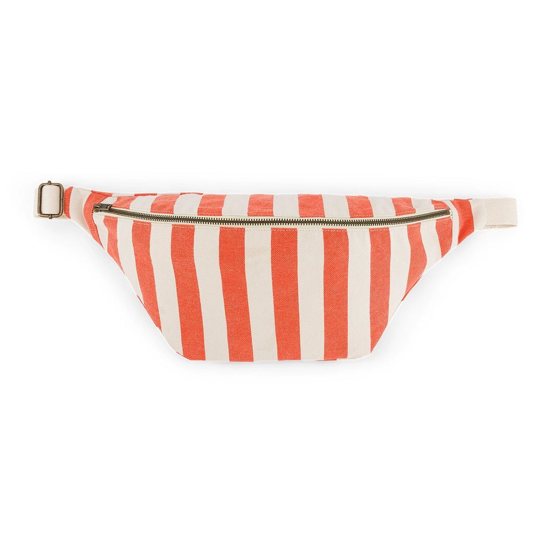 Bum bag - Greige / Red Stripes