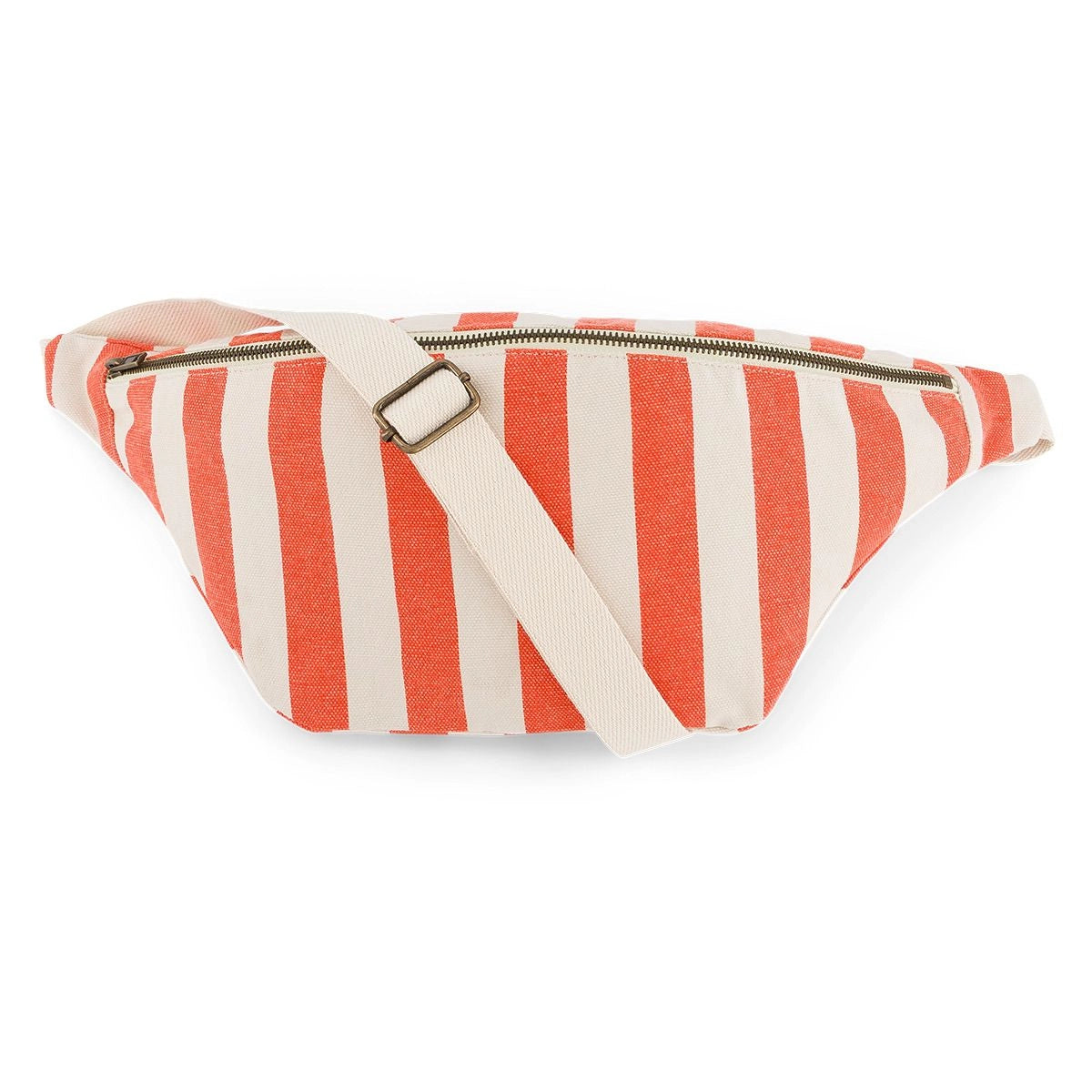 Bum bag - Greige / Red Stripes