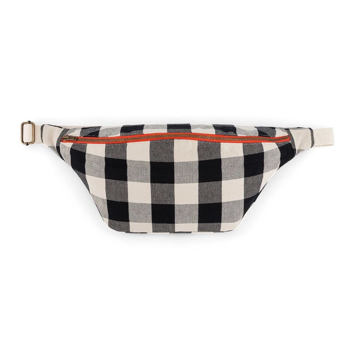 Sac banane - Big vichy Greige
