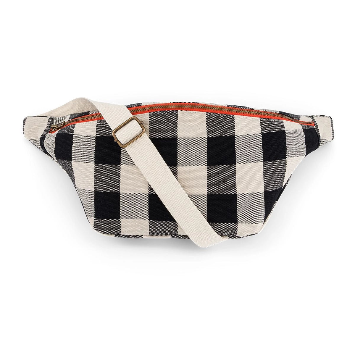 Sac banane - Big vichy Greige