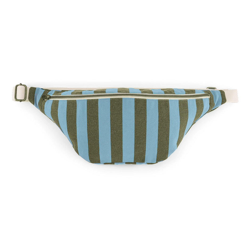 Bum bag - Olive / Blue Stripes