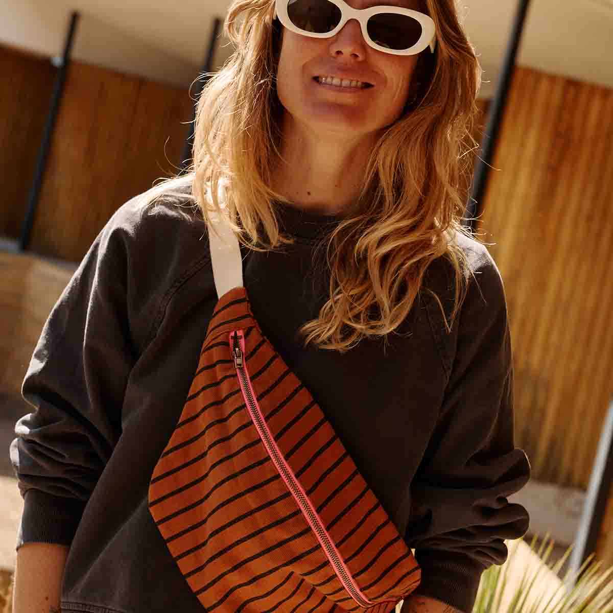 Bum bag - Tennis stripes Ginger