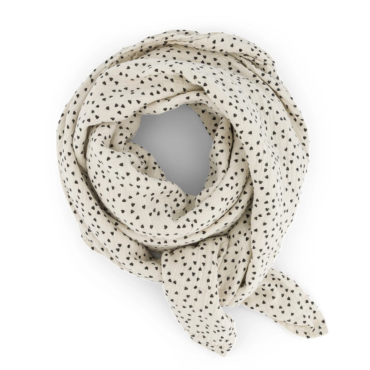 Swaddle - Bianca Mini heart Natural Black