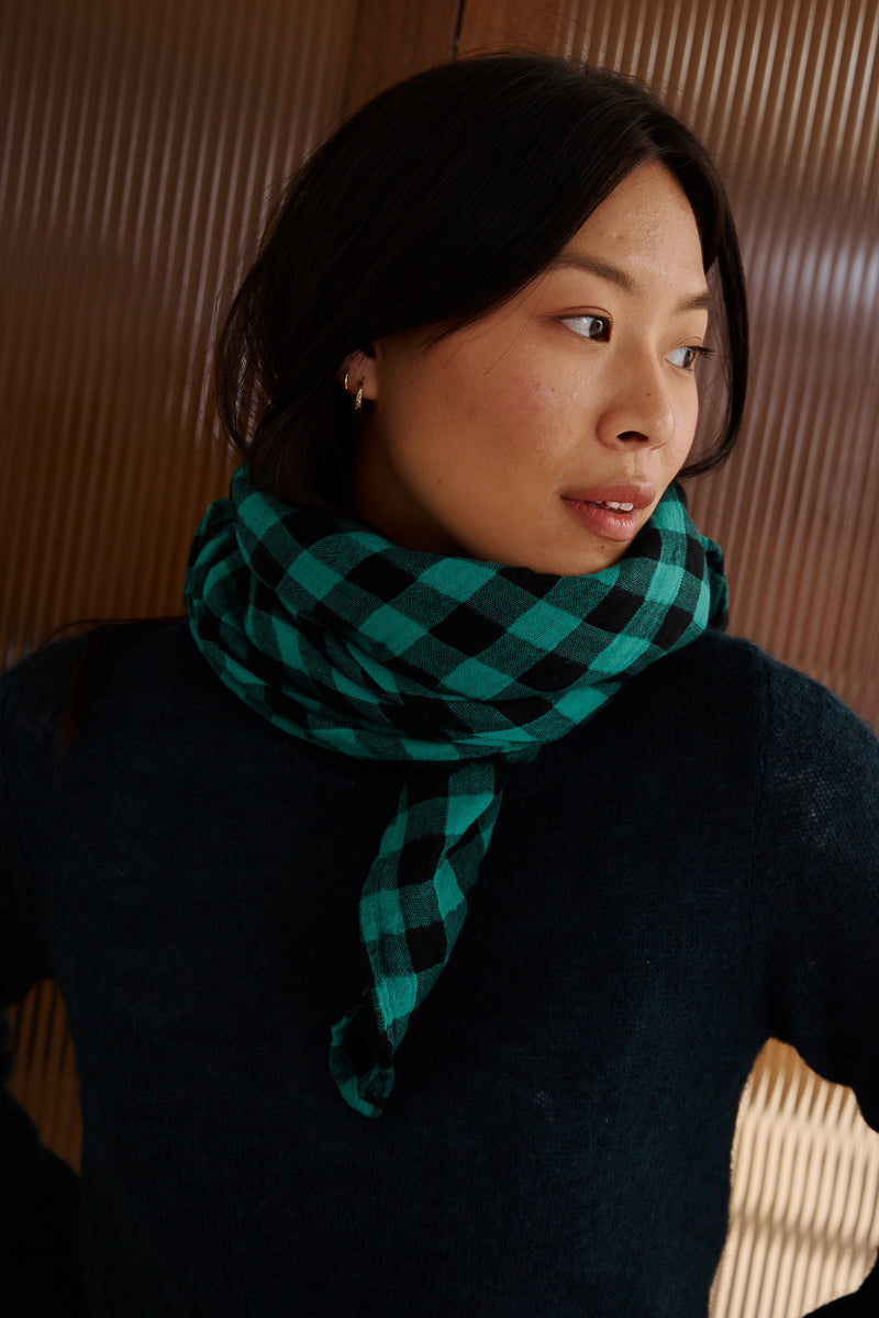 Swaddle - Bianca Gingham Check Green / Black