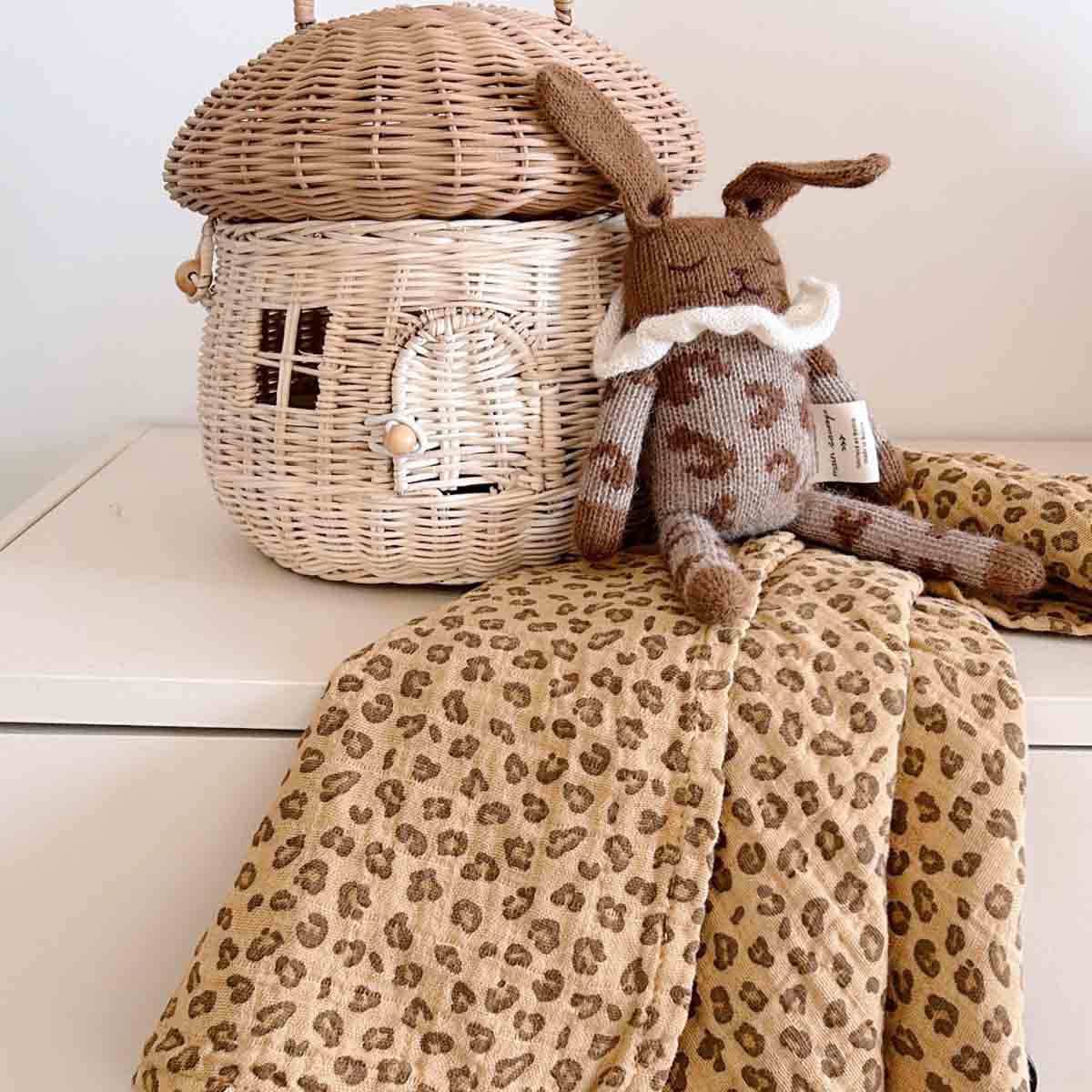 Swaddle - Bianca Mini Leopard Coffee