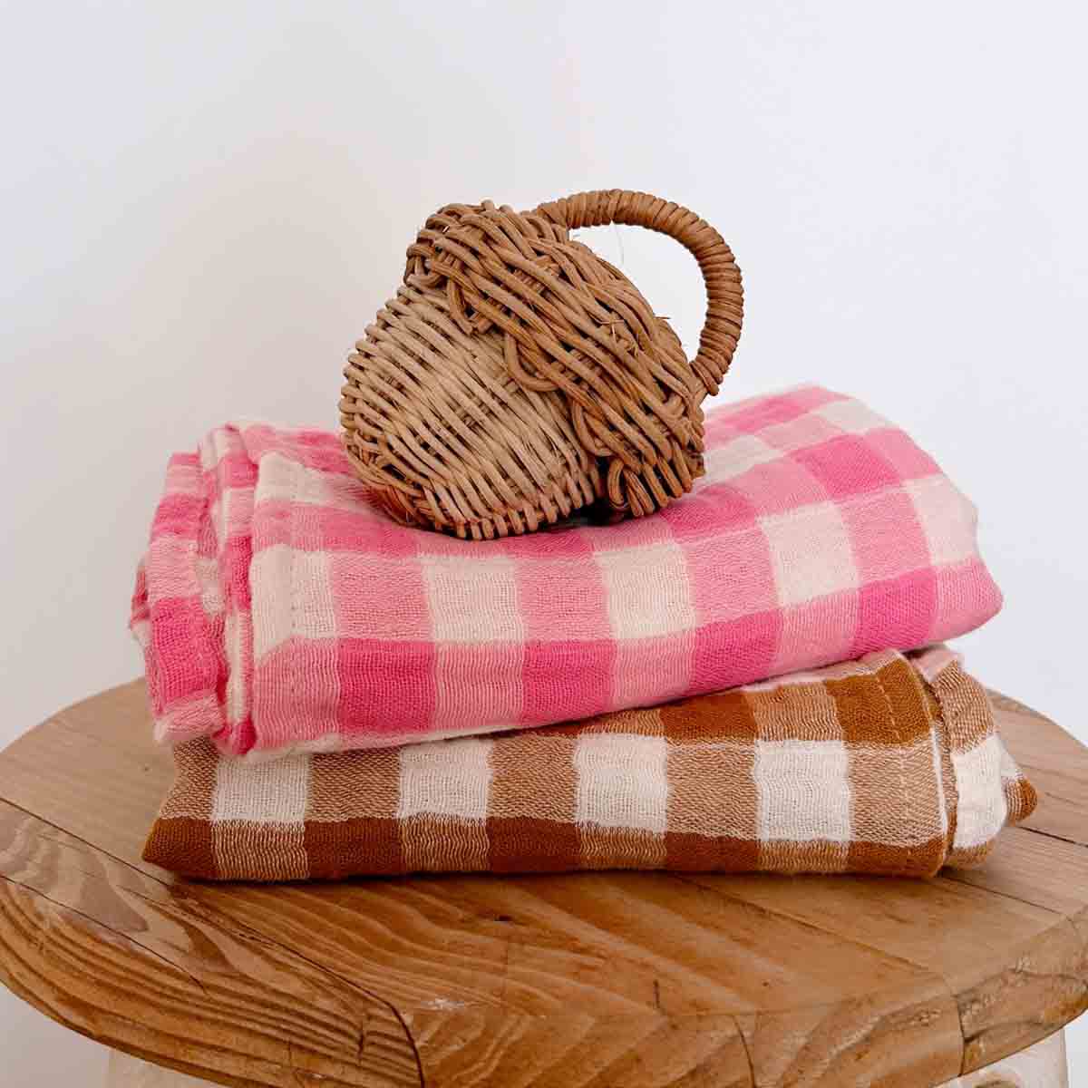 Swaddle - Bianca Gingham Check Caramel