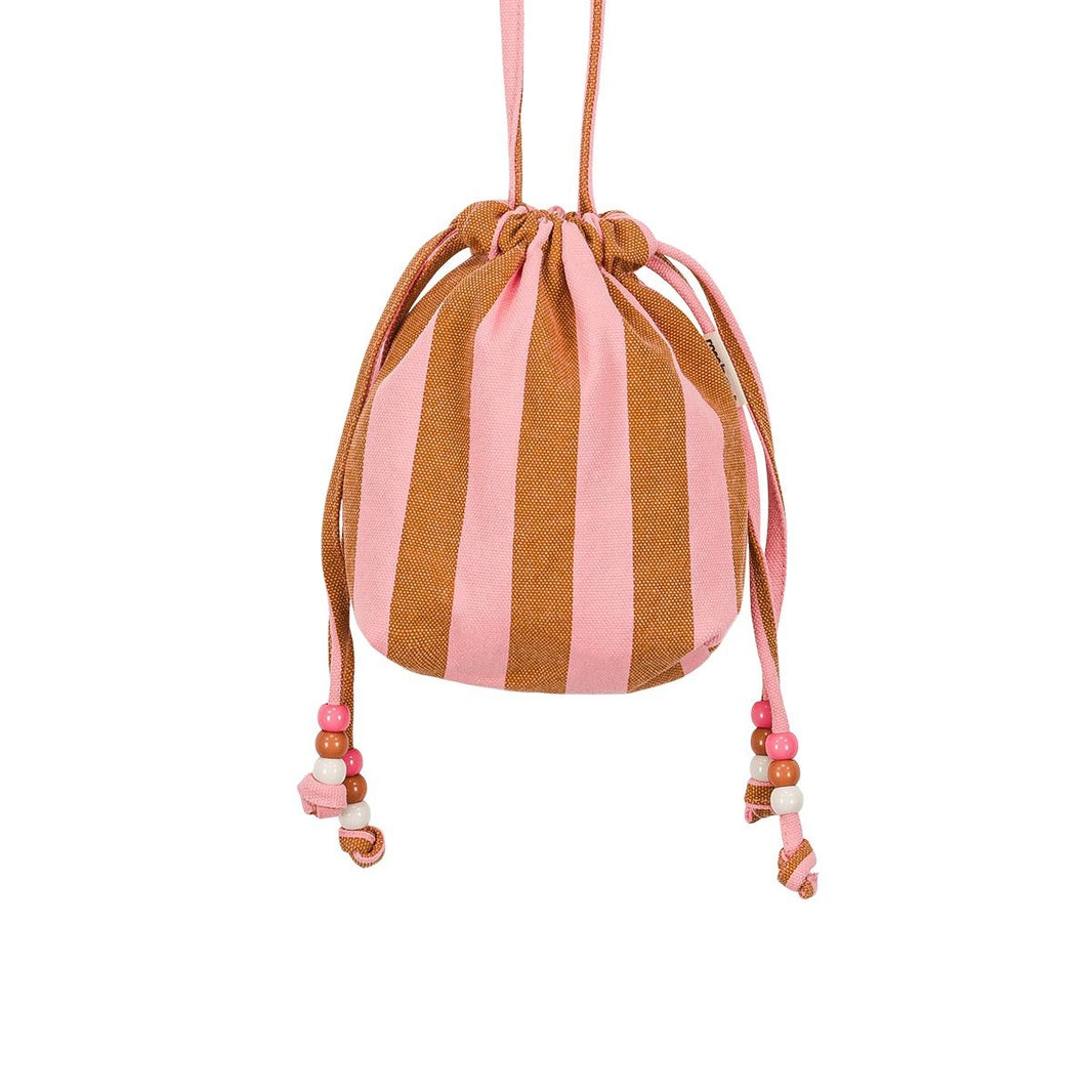 Mini sac - Billie Rayures Strawberry / Caramel