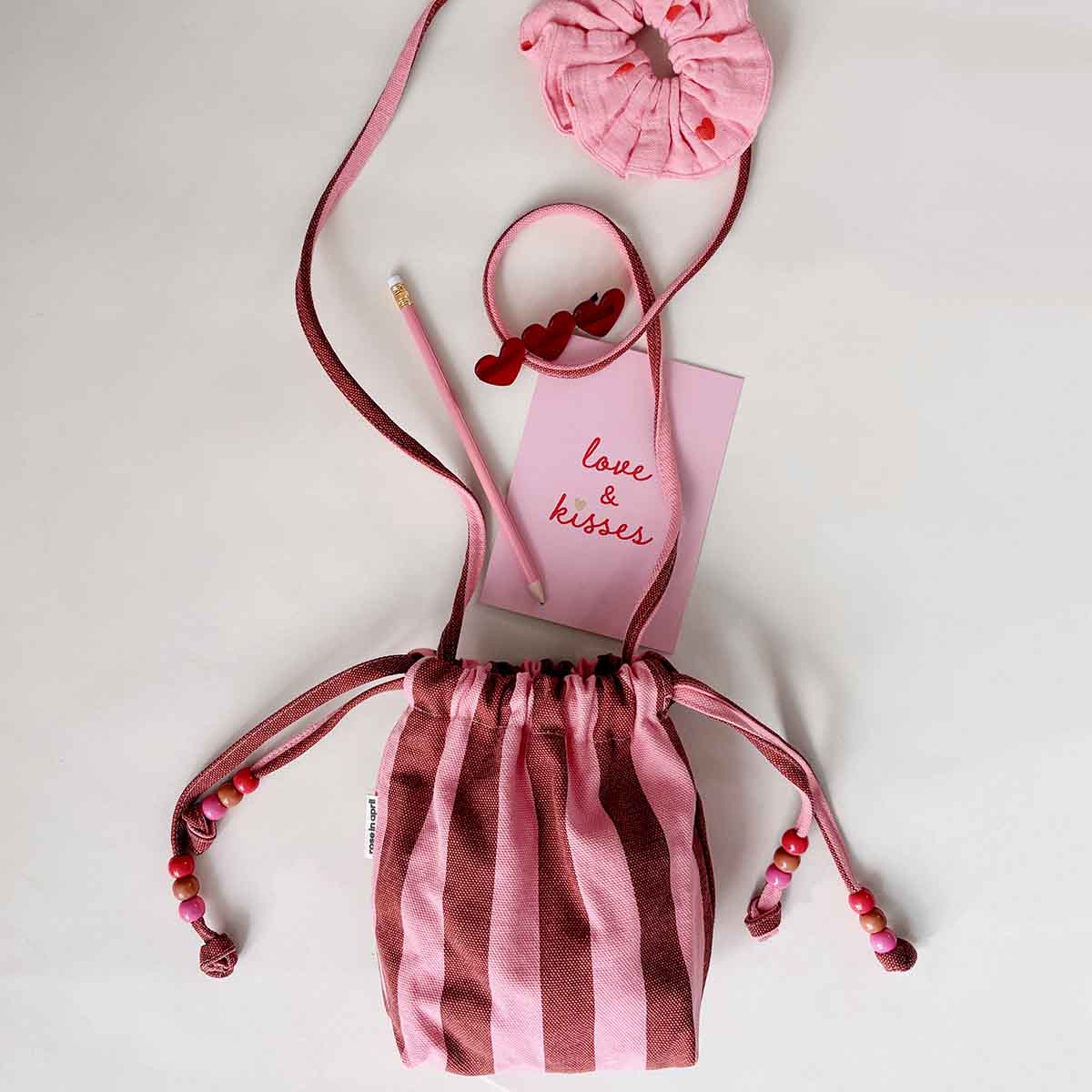 Mini bag - Billie Stripes Brick / Pink