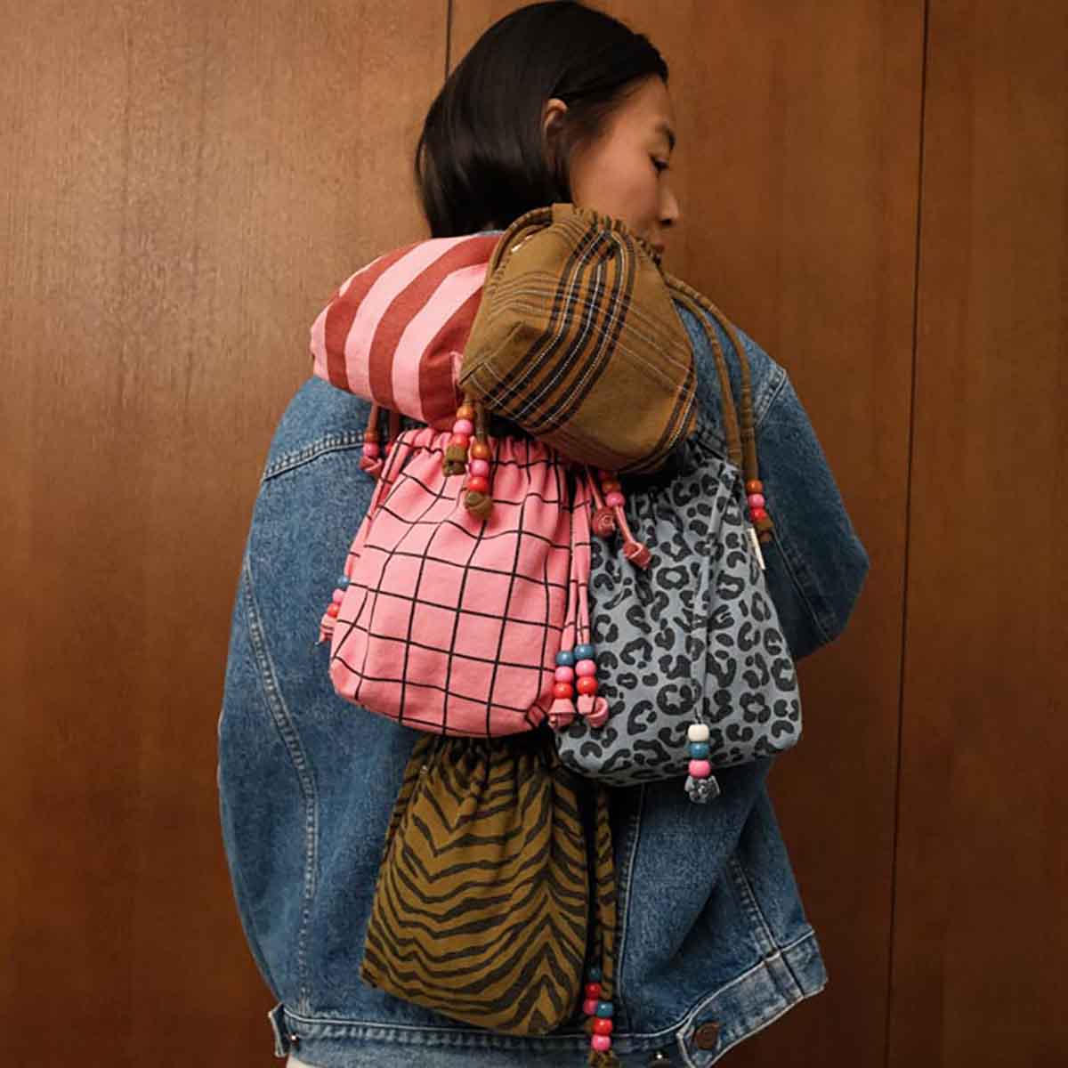 Mini bag - Billie Stripes Brick / Pink