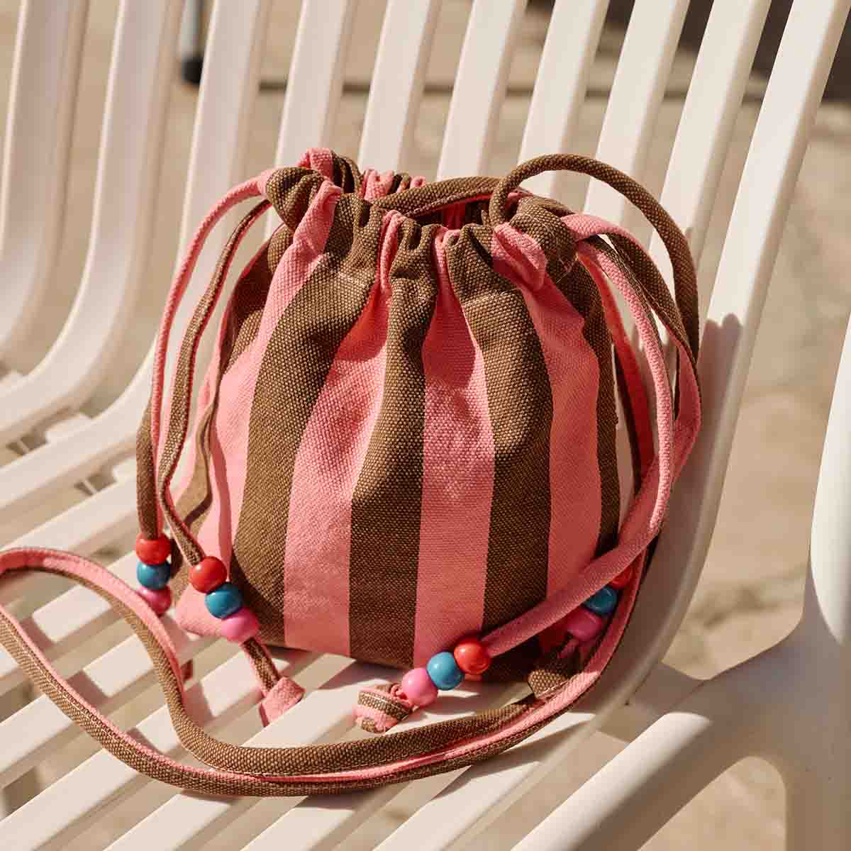 Mini bag - Billie Stripes Funky pink / Olive